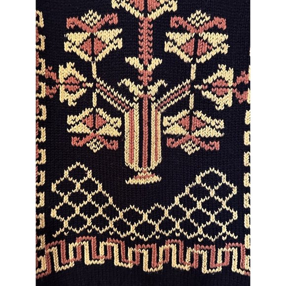 Vintage 60’s/70’s Tribal Nordic Design Cabot Virgin Acrylic Medium Sweater - Picture 3 of 5